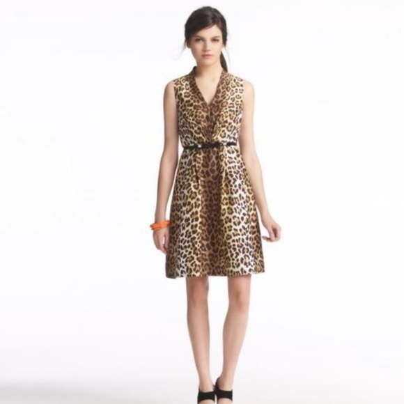 Kate Spade Roxanne Leopard Print Silk Dress